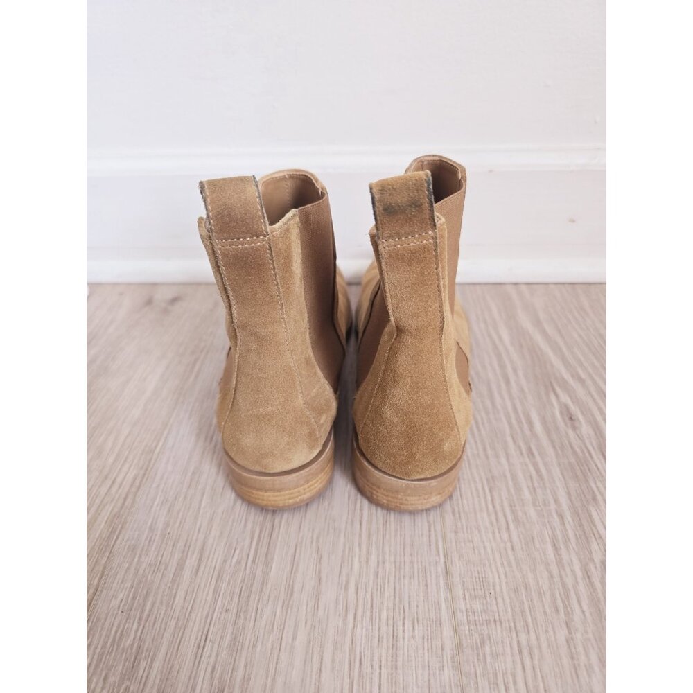 Everlane Mustard Suede Leather Chelsea Italy Ankle Boots Booties Shoes 9.5 - Picture 6 of 9